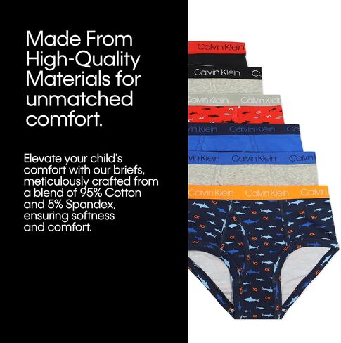 Calvin Klein Boys' Modern Cotton Briefs 9-Pack in Saudi Arabia
