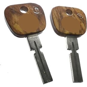 Suitable Fit For 2X Brown Pattern Blank Key B@W 3 5 7 Series E31 E32 E34 E36 325 525 735
