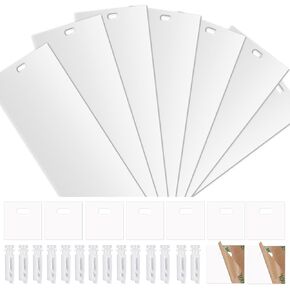 10 Pcs White Vertical Blind Replacement Slats PVC Vertical Blind Slats Replacement Parts with 36Pcs Clear Vertical Blind Repair Tabs and 20 Pcs Vertical Blind Replacement Stems in Kuwait