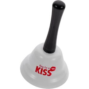 Couple Hand Bell Wedding Ringer Couple Single Party Favors Ringing Bell Retro Hand Bell Service Bell Jingle Call Bell Vintage Kids Lovers Music Iron White Metal