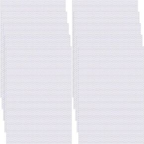 10 Sheets 0.5mm White Fursuit Eyes Mesh, Waterproof Printable PVC Eye Mesh Sheet for Furry Cosplay Props Fursuits Handicrafts Making- 11.8in x 7.87in