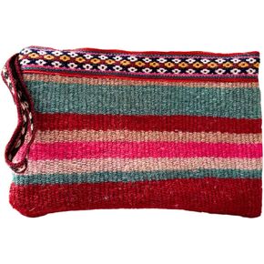 Aguayo Blanket Briefcase Handbags, Handwoven Multicolored Peruvian Artistry, Ideal Gift for Handcraft Enthusiasts, Unique Colors and Surprise Design, Llama of Peru included