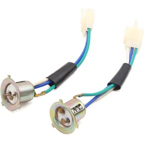 uxcell 2pcs 3 Pins Motorcycle Headlight Wires Harness Connector Sockets for DY100