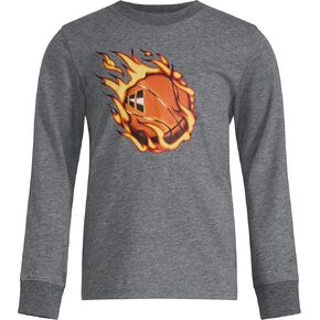adidas boys Long Sleeve Cotton Graphic T-shirt