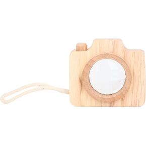 Prism Lens Toy, 5 Colors, 5.2 x 4.8 x 2.5cm, Camera Appearance, Bee Eye Effect, Unique Camera , Cute Portable Interesting Children's Toy(Wood Color)Kaleidoscope
