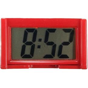 Jowxsx Red Car Dashboard Digital Clock,Vehicle Adhesive Clock with Jumbo LCD Time, Mini Automotive Stick On Watch for Car Truck Dashboard and Air Vent, Electrical