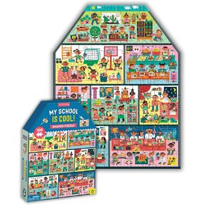 Mudpuppy Spooky House – 100 Piece Unique House Shaped Scene Puzzle with Colorful and Fun Illustrations of A Haunted House for Children Ages 5-8