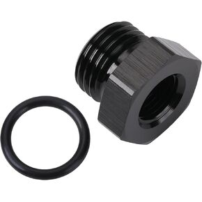 8AN -8 ORB O-ring Boss to 1/8 NPT Female Port Fitting Adapter Reducer Aluminum Black