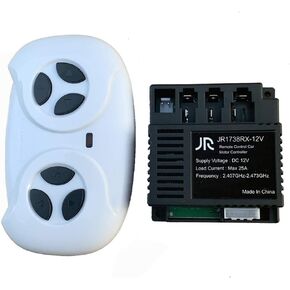 weelye 2.4G Bluetooth Remote Control and JR1738RX-12V Four-sided socket Receiver Kit Kids Powered Ride On Car,Controller Control Box Accessories for Children Electric Ride On Car Replacement Parts