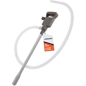 Automatic Fuel Transfer Pump with Nozzle for Quick Flow Control & Stop, Heavy Duty Rubber Hose, 3X More Powerful AA Battery Powered with USB-C Option, Fits All Size Cans, Transfers at 3.8 Gal/Min