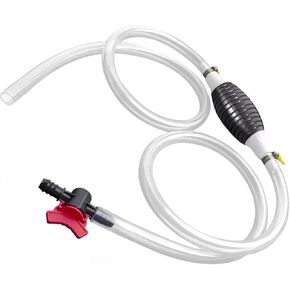 Manual oil pump, new multifunctional suction pump with durable PVC pipe of 6.5 feet. The oil fuel transfer pump,gas siphon pump for gasoline, and fish tank water exchange siphon hose