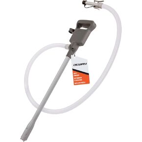 Automatic Fuel Transfer Pump with Nozzle for Quick Flow Control & Stop, Heavy Duty Rubber Hose, 3X More Powerful AA Battery Powered with USB-C Option, Fits All Size Cans, Transfers at 3.8 Gal/Min in Saudi Arabia