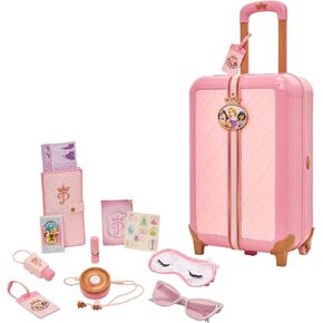 Disney Princess Travel Suitcase Play Set for Girls with Luggage Tag by Style Collection, 17 Pretend Play Accessoriespiece Including Travel Passport! for Ages 3+
