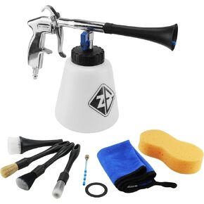 HANDY Car Cleaning Supplies Professional Car Cleaning Gun Set with 1L Foam Bottle & Brush, High Pressure Tornado Washer for Deep Stain Removal, Ideal for Interior Detailing