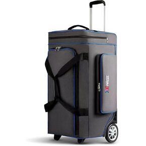 Carry On Travel Duffel Bag, 31'' Foldable Duffel Bag w/ 2 Wheels & Handle, Larger Wheels Lightweight Easy Carry On Travel Bag for Men Women
