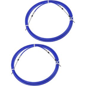 2pcs 30ft 9 Meter 354 Inch Marine Type 3300 / 33C Throttle Shift Remote Control Box Cable for Yamaha Outboard Engine Boat Motor Steering System Blue Replacement