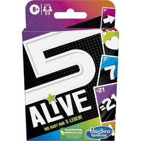 Hasbro Disney Frozen Five Alive Card Game, Quick Game for Kids and Families, Easy to Learn Family Game from 8 Years, 5 Alive Card Game for 2-6 Players