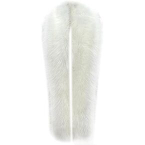 Harssidanzar شتاء دافئ اضافية كبيرة فو الفراء وشاح الياقات لينة رقيق سميكة طويلة الأوشحة شال التفاف للنساء KL603US in Kuwait