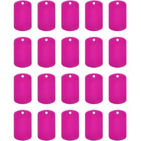 MECCANIXITY Metal Blank Tags Stamping, Yellow Blank Dog Tags DIY Engraving Blank Tags for Pet Dog ID Tags, Pendant Decoration, Craft Tags, Pack of 20