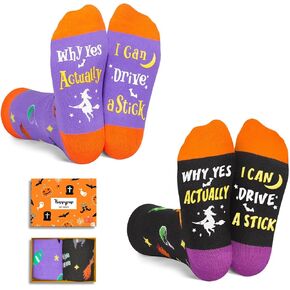 HAPPYPOP Halloween Gifts for Boys Girls - Halloween Socks for Teens Adults, Spooky Gifts Kids Pack