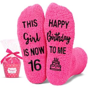 HAPPYPOP 16th Birthday Gift Ideas for Girls - Socks for Girls Age 16, Presents for 16 Year Old Teenager Girls, Sweet 16 Gifts