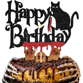 Halloween Happy Birthday Cake Topper - Have A Killer Decorations Children Boy Man Girl Adults Horror Party