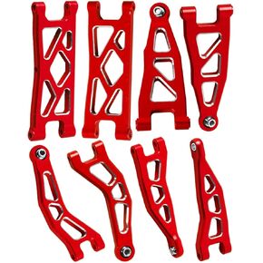 Aluminum Front Rear A Arms Upgrades Part for 1/18 Granite Grom Mega 380 Brushed 4x4 Monster Truck RTR,Alloy Front Rear Suspension A Arms Hops Up,8PCS,Navy Blue