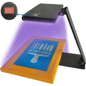وحدة تعريض LED بقدرة 30 وات لطباعة الشاشة - تصميم قابل للطي، وقت تعريض قابل للتعديل من 1 إلى 999 ثانية لصنع لوحة طباعة الشاشة والأنماط الزرقاء