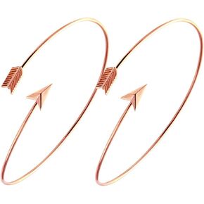 Arrow Bangle Adjustable Wire Wrapped Bracelet Simple Style