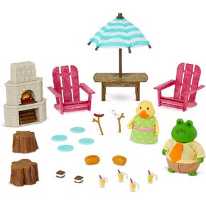 Lil Woodzeez – Dollhouse Furniture Playset – Living Room & Nursery Playhouse with 3 Posable Figures – Sofa, Crib & Miniature Toys – Kids 3 Years + in Kuwait