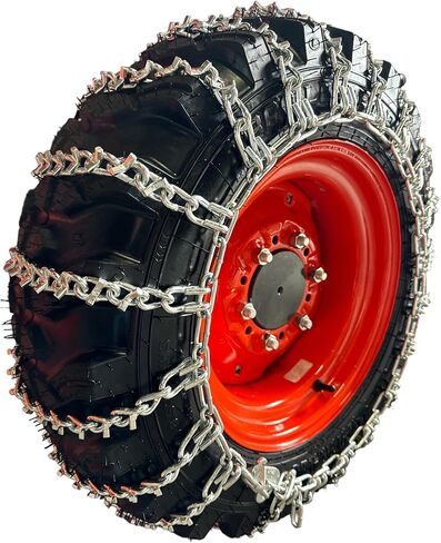 TireChain.com متوافق مع Galaxy Marathoner R-4 وTitan Trac Loader 27-8.50-15 تحميل 6 طبقات إطار على شكل حرف V-Bar وسلسلتين للإطارات in Saudi Arabia