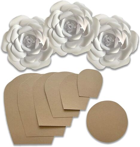 مجموعة قوالب الزهور الورقية - اصنع زهورك الورقية الخاصة - زينة الزهور الورقية - اصنع عددًا غير محدود من الزهور - اصنعها بنفسك - الورد in Kuwait