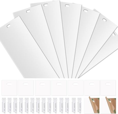 10 Pcs White Vertical Blind Replacement Slats PVC Vertical Blind Slats Replacement Parts with 36Pcs Clear Vertical Blind Repair Tabs and 20 Pcs Vertical Blind Replacement Stems in Kuwait