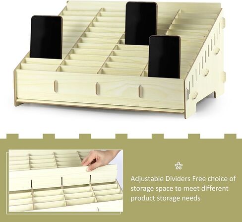 48 شبكة خشبية حامل هاتف الفصول الدراسية سطح المكتب إدارة الهاتف المحمول صندوق تخزين لمكتب المدرسة الفصول الدراسية in Kuwait