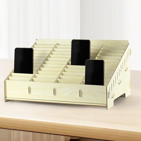 48 شبكة خشبية حامل هاتف الفصول الدراسية سطح المكتب إدارة الهاتف المحمول صندوق تخزين لمكتب المدرسة الفصول الدراسية in Kuwait