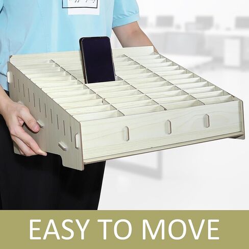 48 شبكة خشبية حامل هاتف الفصول الدراسية سطح المكتب إدارة الهاتف المحمول صندوق تخزين لمكتب المدرسة الفصول الدراسية in Kuwait