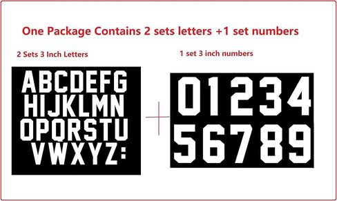Fanbrilliant Total 64 Pieces 3 Inch Iron On Letters & 3 Inch Numbers Total 64 Pieces Double A to Z Iron On Transfer Letters for Sport Jersyes T Shirts Team Name Patches (Green) in Kuwait