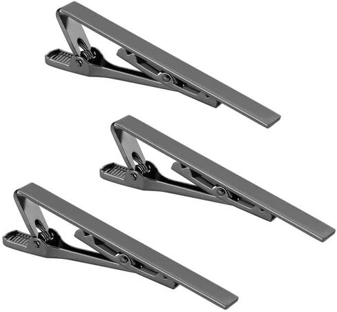 Roctee Tie Clips for Men, 3 Pack Men's Tie Clips Necktie Tie Bars Tie Pins for Men Accessories in Kuwait