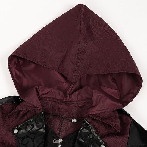 Inmeilifus Men's Medieval Costume Assassins Hoodie Steampunk Jacket Viking Cosplay Tailcoat Renaissance Vintage Halloween in Kuwait