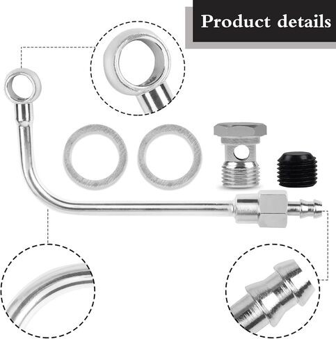 خط وقود كروم 8126 جديد، خط وقود أحادي التغذية، غسالة مع فتحة تهوية، مدخل طرفي شائك 3/8، متوافق مع سلسلة Edelbrock وAVS Thunder بالإضافة إلى Carter AFB in Kuwait