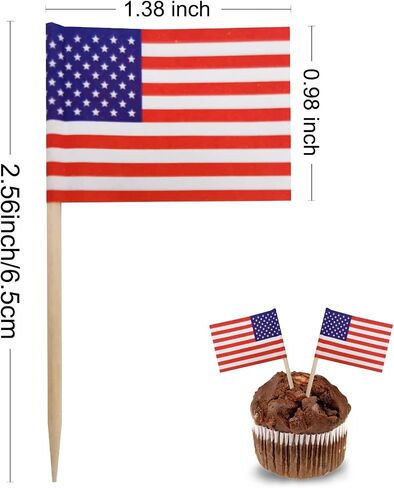 BLUE TOP 50pcs Cupcake Picks Blank Toothpick Flags Cake Toppers Cheese Markers Buffet Labels for Charcuterie Board Food Tags Toothpick Signs for Children's Day Wedding,Birthday Party,Dinner Supplies. in Kuwait