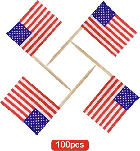 BLUE TOP 50pcs Cupcake Picks Blank Toothpick Flags Cake Toppers Cheese Markers Buffet Labels for Charcuterie Board Food Tags Toothpick Signs for Children's Day Wedding,Birthday Party,Dinner Supplies. in Kuwait