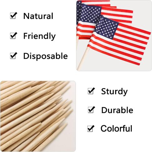BLUE TOP 50pcs Cupcake Picks Blank Toothpick Flags Cake Toppers Cheese Markers Buffet Labels for Charcuterie Board Food Tags Toothpick Signs for Children's Day Wedding,Birthday Party,Dinner Supplies. in Kuwait