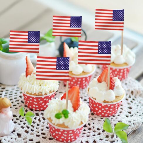 BLUE TOP 50pcs Cupcake Picks Blank Toothpick Flags Cake Toppers Cheese Markers Buffet Labels for Charcuterie Board Food Tags Toothpick Signs for Children's Day Wedding,Birthday Party,Dinner Supplies. in Kuwait