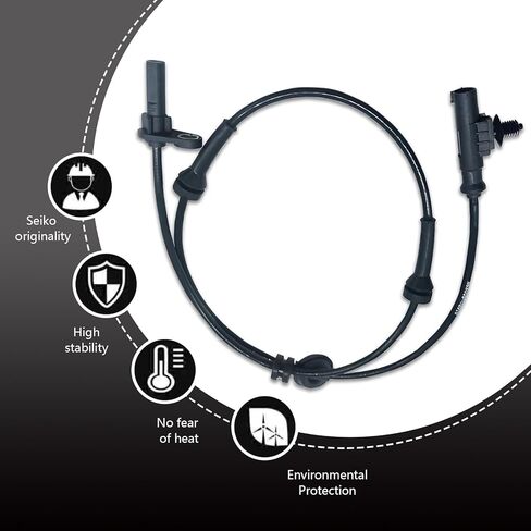 قطعة واحدة من مستشعر سرعة عجلة ABS للسيارات من Ajxn، مستشعر عجلة نظام الفرامل الخلفية اليسرى المضادة للقفل، أجزاء بديلة قياسية مطابقة دقيقة 3630050U2010، متوافقة مع موديلات Heyue (أسود) in Kuwait