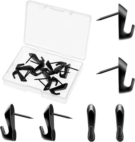 10pcs Cubicle Hooks for Fabric Panel Wall Clips, Push Pin Hooks Stainless Metal Cubicle Clip Office Cubicle Accessorie Cubicle Coat Hook for Wooden Wall Hanging Picture Clock Photo Frame Keychain in Saudi Arabia