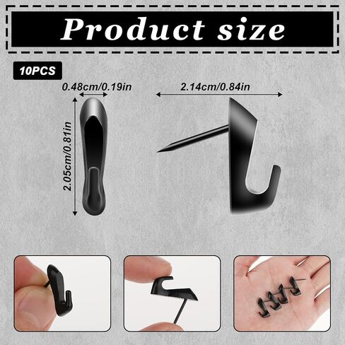 10pcs Cubicle Hooks for Fabric Panel Wall Clips, Push Pin Hooks Stainless Metal Cubicle Clip Office Cubicle Accessorie Cubicle Coat Hook for Wooden Wall Hanging Picture Clock Photo Frame Keychain in Saudi Arabia