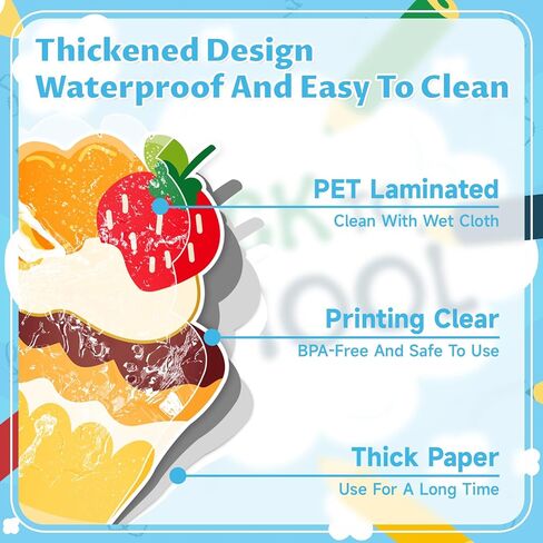 EMOME 40 PCS Birthday Bulletin Board Decorations Cutouts, Colorful Preschool Classroom Decorations, DIY Crafts Name Tags for Kids Teacher Student Back to School Supplies Decorations (Cupcake) in Kuwait