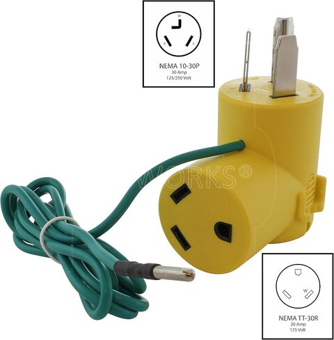 AC WORKS Generator to 30Amp RV Adapter (10-30 30A Old Dryer Compact) in Saudi Arabia