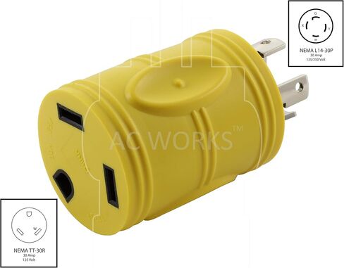 AC WORKS Generator to 30Amp RV Adapter (10-30 30A Old Dryer Compact) in Saudi Arabia